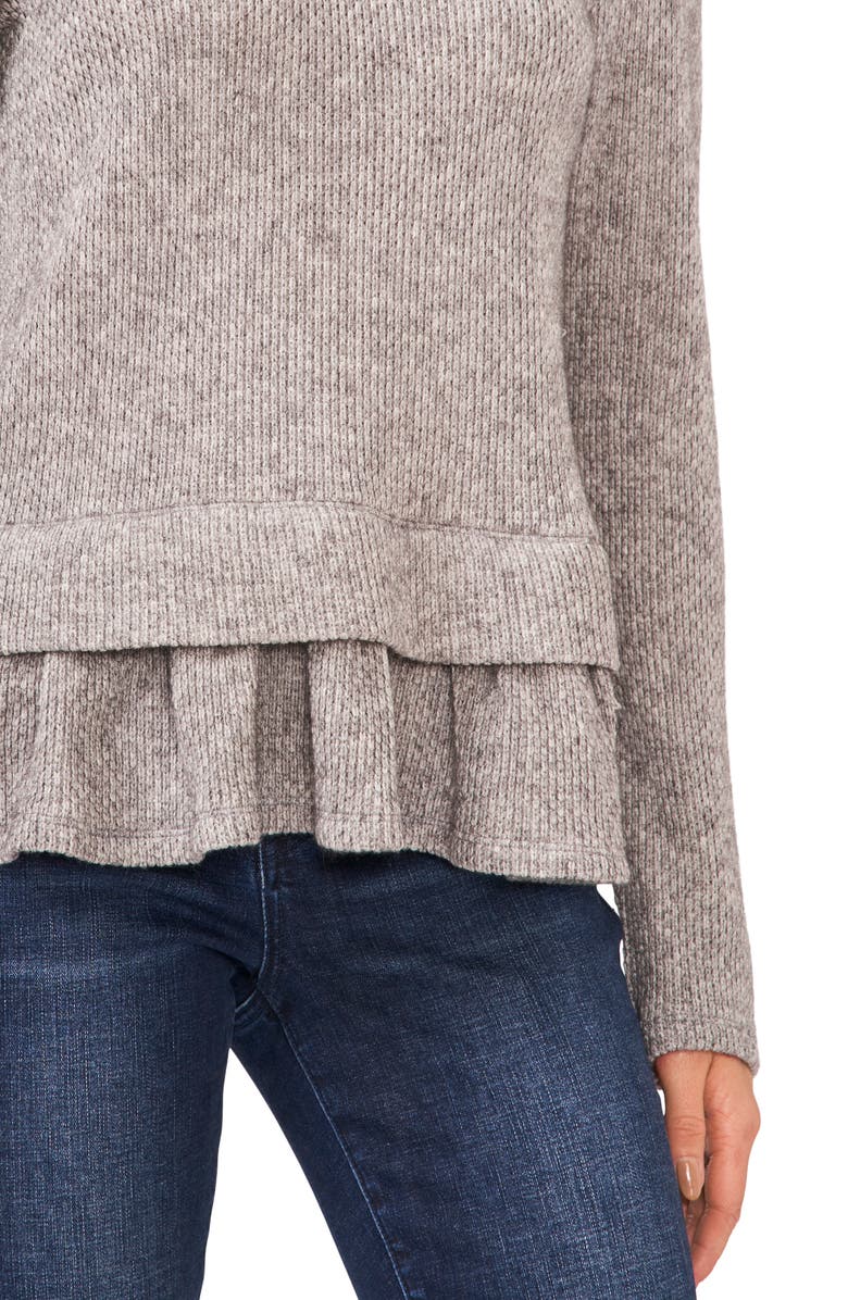 CeCe Puff Sleeve Peplum Sweater, Alternate, color,