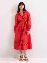 Phase Eight Kim Cutwork Hem Midi Dress