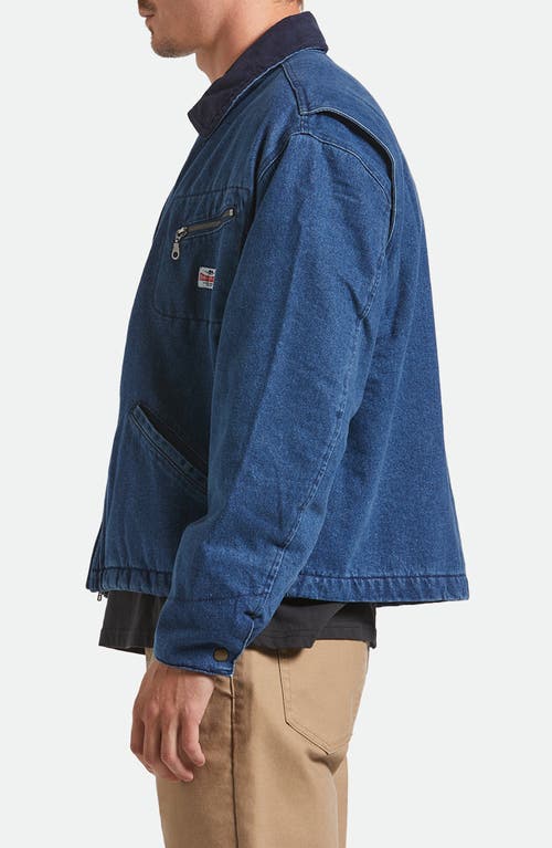 Brixton Altered Threads Garage Mechanic Denim Jacket In Blue