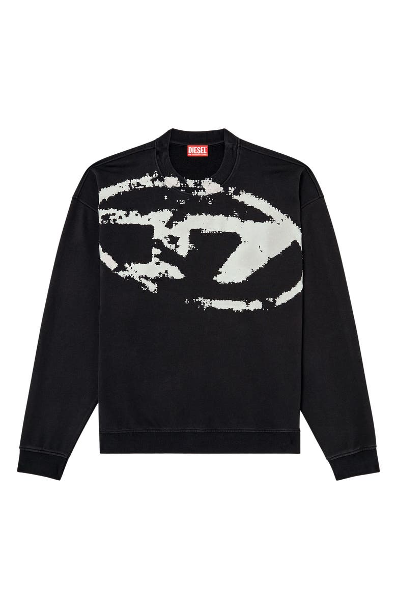 DIESEL<sup>®</sup> S-Boxt-N5 Crewneck Sweatshirt, Alternate, color, Black