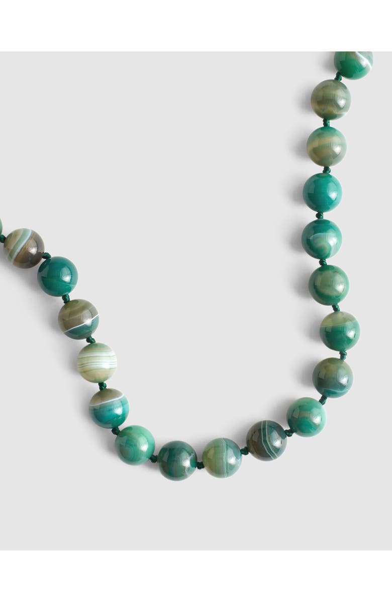 Madewell Semiprecious Stone Oversize Beaded Choker Necklace, Alternate, color, Alpine