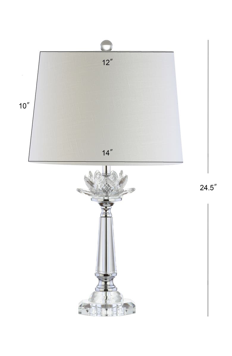 JONATHAN Y Day 24.5" Crystal LED Table Lamp, Clear, Alternate, color, Clear