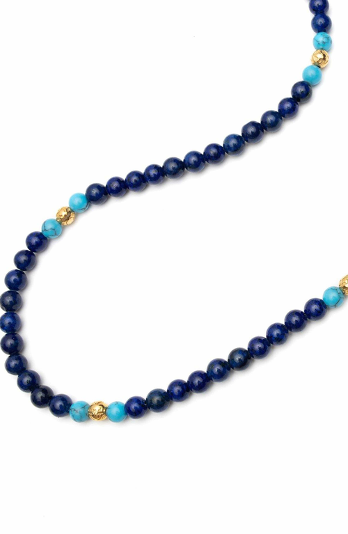 Nialaya Stone Beaded Necklace In Blue