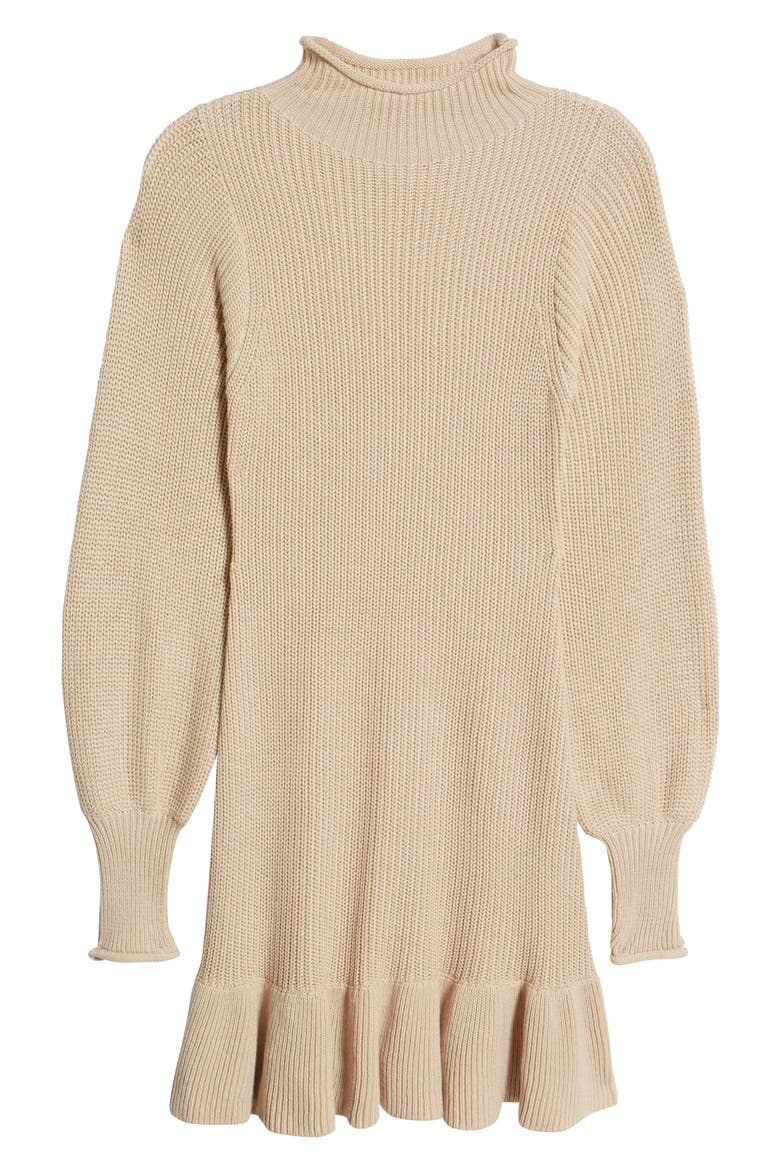 Sweet Bliss Long Sleeve Sweater Dress, Alternate, color, LINEN