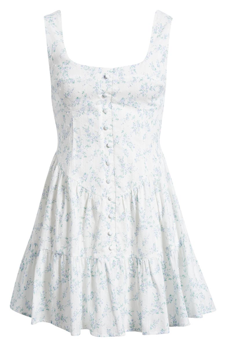 Lulus Rebecca Tank Minidress, Alternate, color, Mint/ Blue Multi