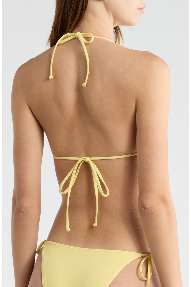 Triangle Bikini Top, Alternate, color, YELLOW