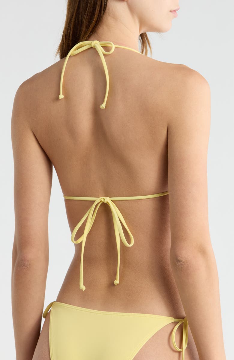 PacSun Triangle Bikini Top, Alternate, color, Yellow