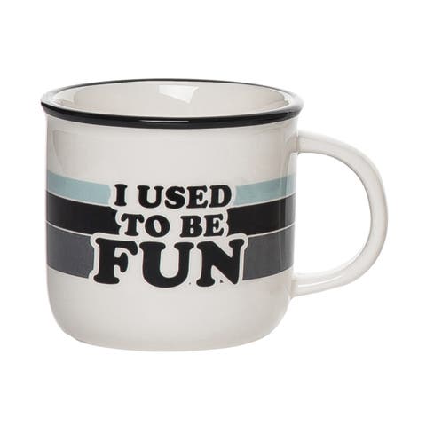 I Used To Be Fun Retro Mug Ceramic White 16 oz