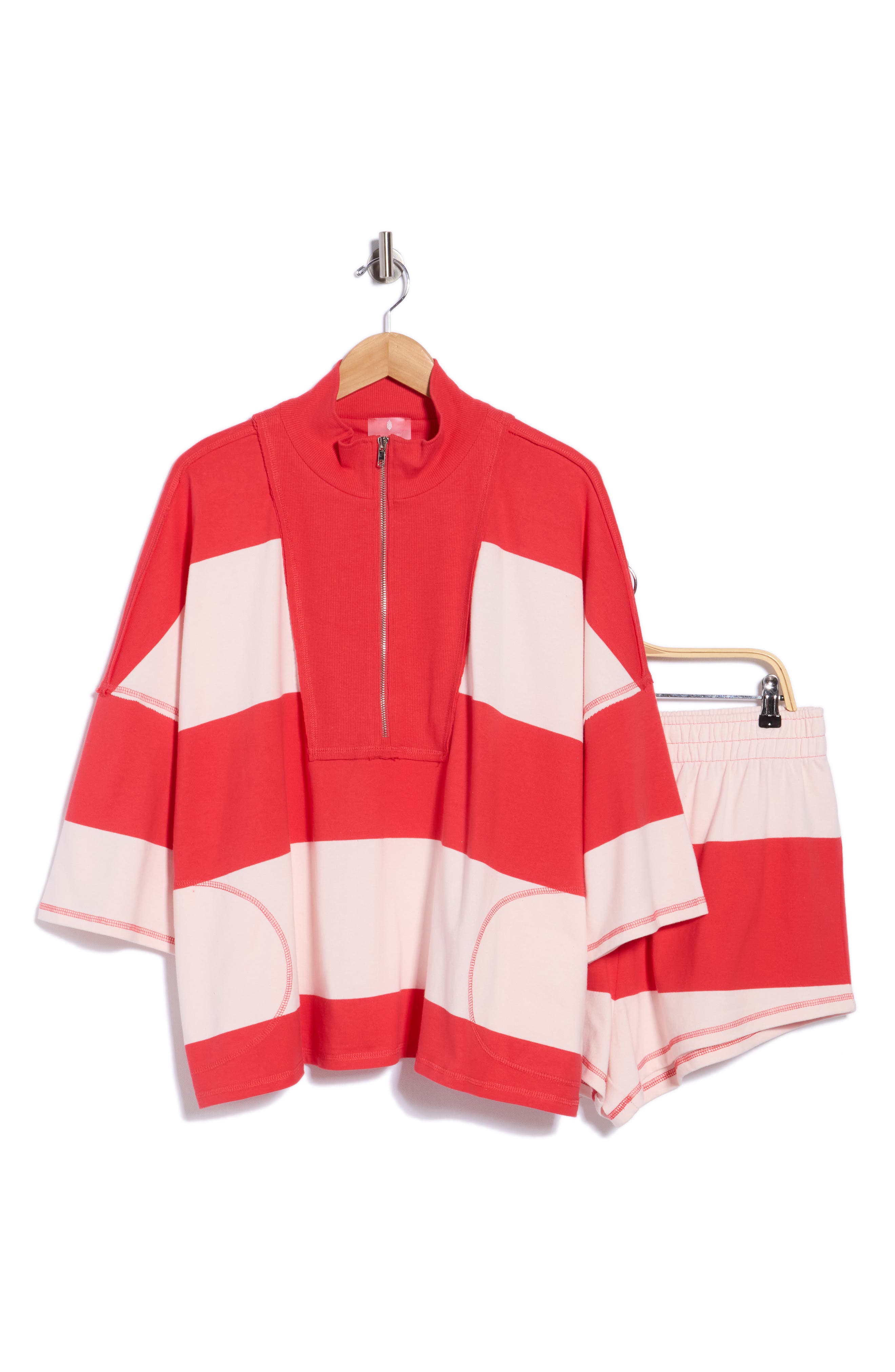 FP Movement Retro Rugby Half Zip Top & Shorts Set