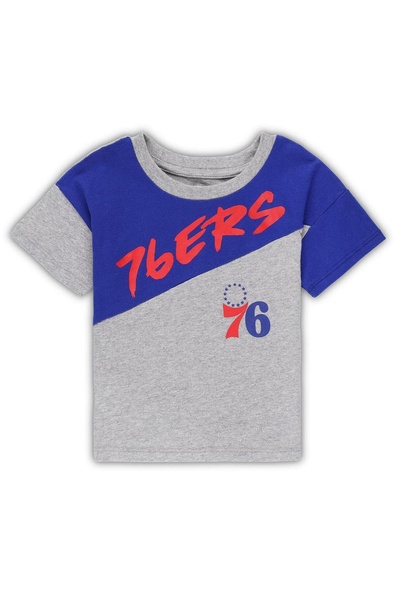 Toddler Royal/Gray Philadelphia 76ers Super Star T-Shirt & Shorts Set, Alternate, color, Royal