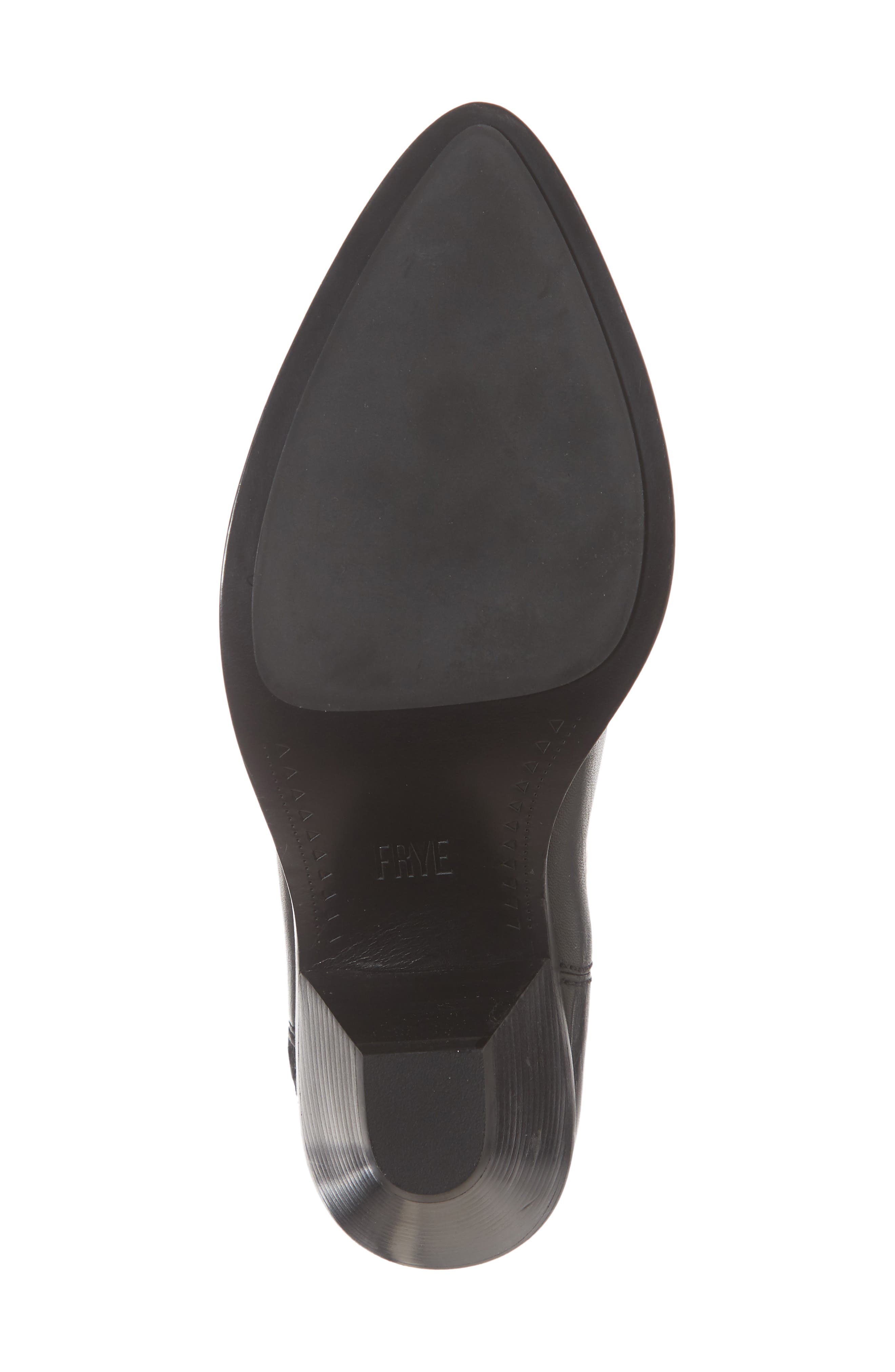 Lila Pointy Toe Bootie, Alternate, color, BLACK LEATHER