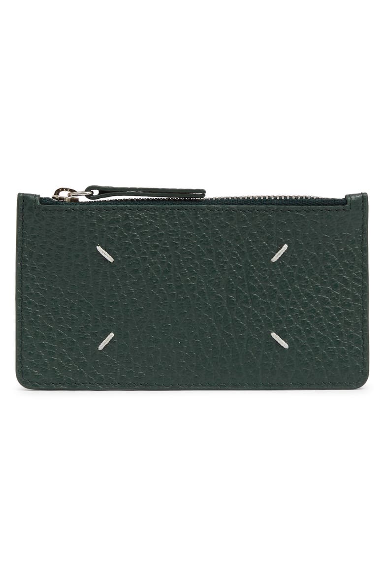 Zip Card Holder, Alternate, color, BOTTLE GREEN