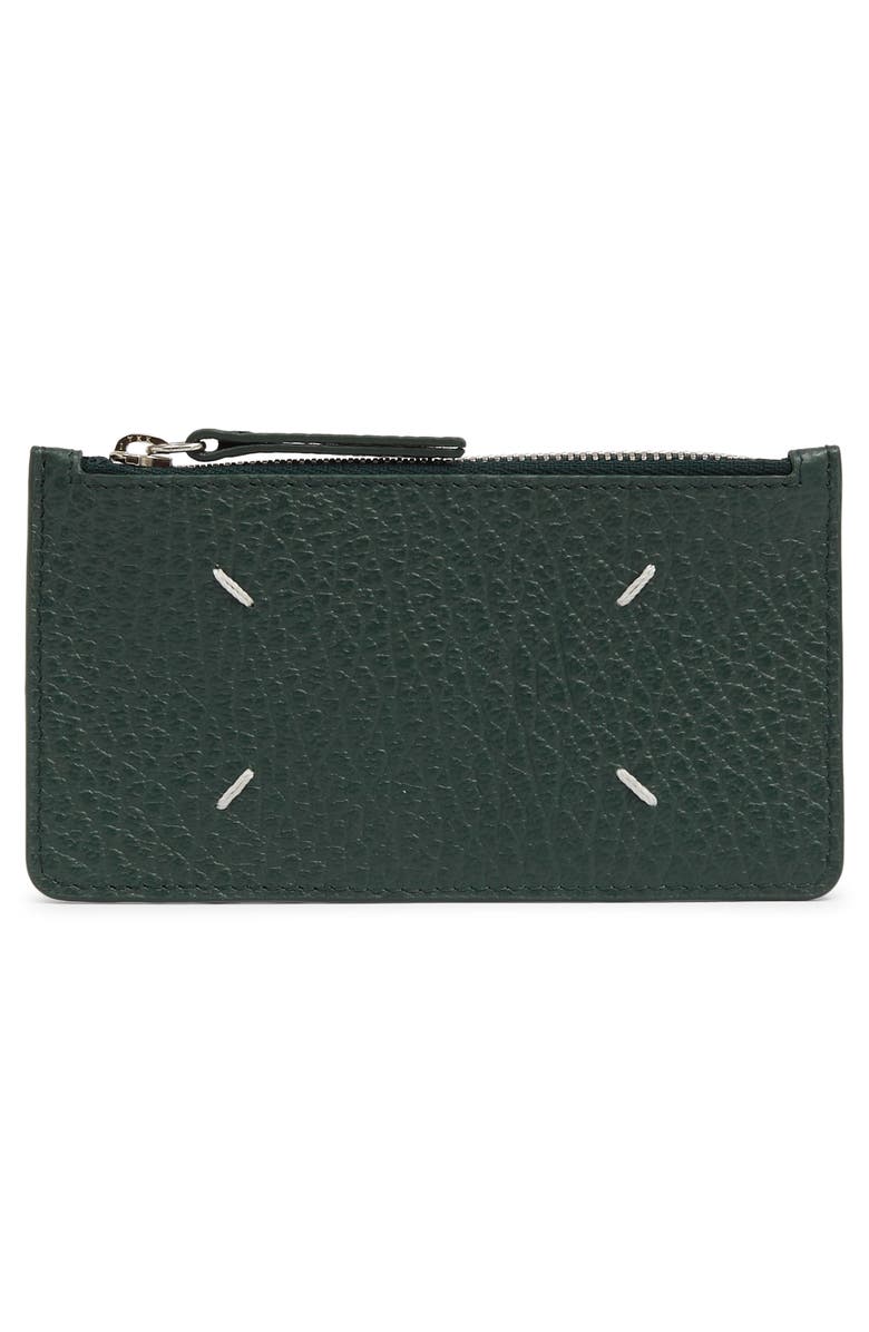 Maison Margiela Zip Card Holder, Alternate, color, Bottle Green