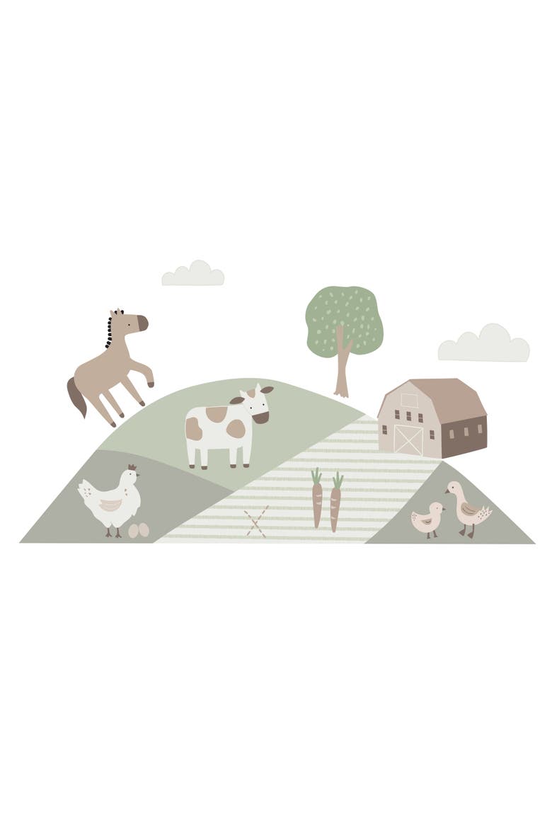 Farmyard Friends Wall Decals/Stickers - Horse/Cow/Barn, Main, color, Multicolor