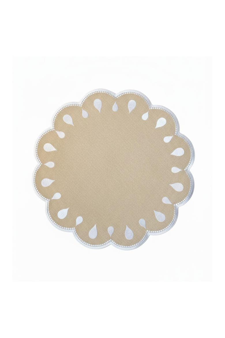 Petal Spill Proof Placemat, Main, color, Beige