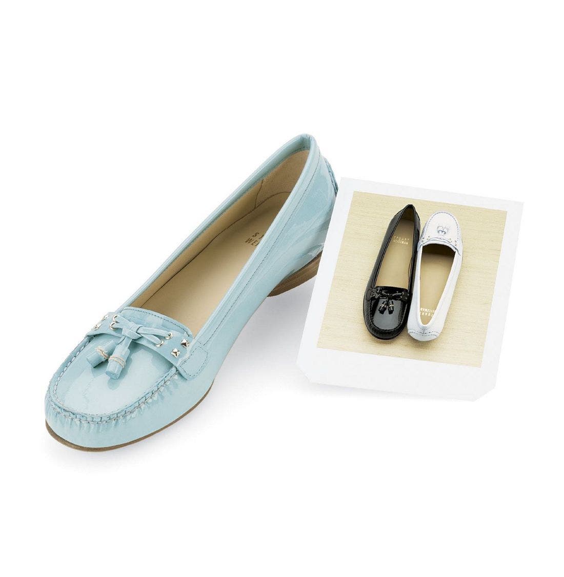Stuart Weitzman 'Toggle' Moccasin, Alternate, color, Chalk