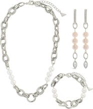 Sterling Forever Ivanna Earrings, Bracelet & Necklace Set