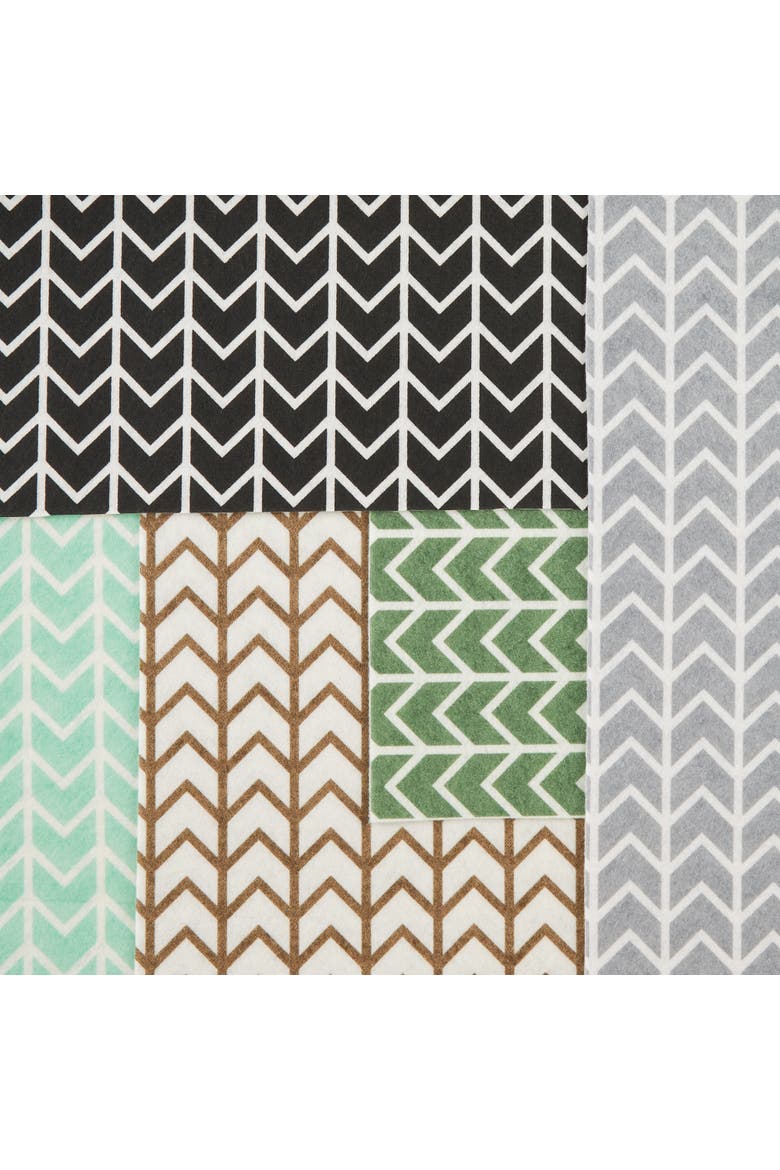 Herringbone Print Reusable Shelf Liner Set/2, Alternate, color, Gray