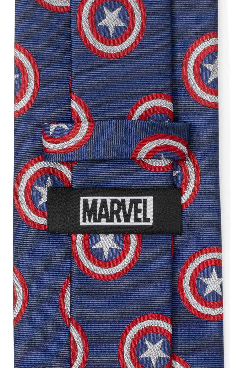 Cufflinks, Inc. Captain America Hidden Message Silk Blend Tie, Alternate, color, Blue
