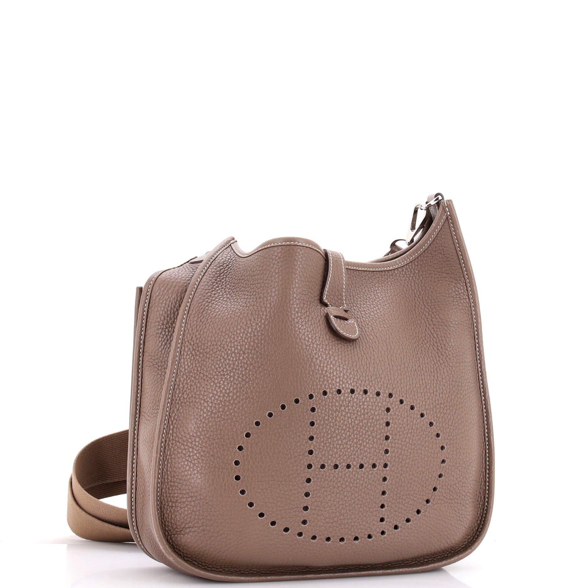 Pre-Owned Hermes Evelyne Bag Gen III Clemence PM, Alternate, color, Etoupe
