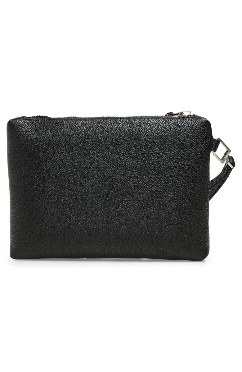 TOM FORD Wristlet Strap Grain Leather Pouch, Alternate, color, Naa Black