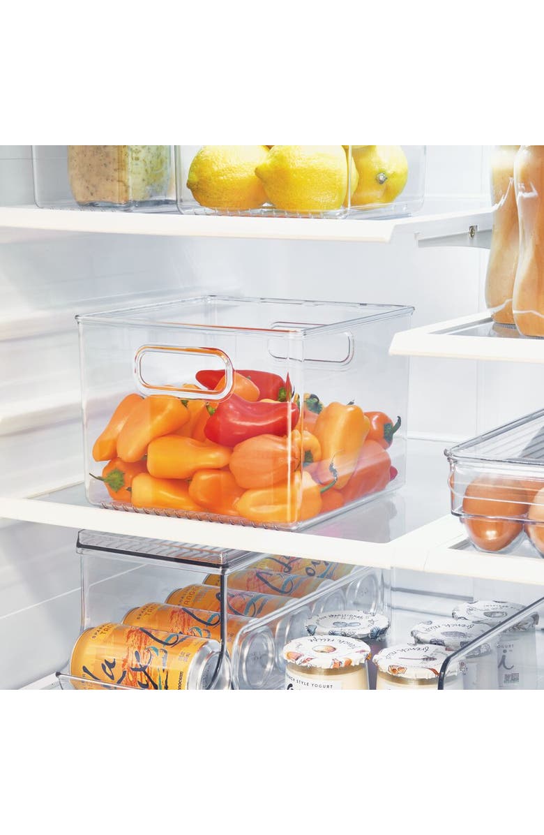 iDesign Pantry Storage Bins with Handles, Set of 2, Clear, Alternate, color, Clear