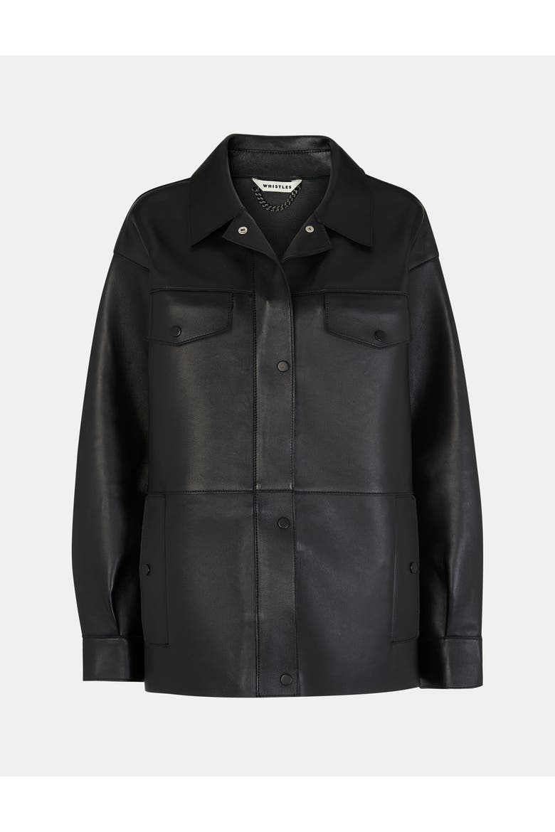 Clean Bonded Leather Jacket, Alternate, color, Black