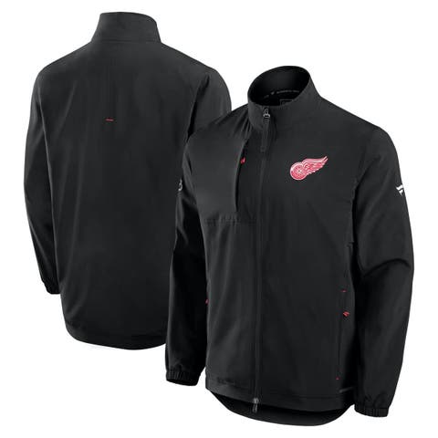 Men
s Fanatics Black Detroit Red Wings Authentic Pro Rink Full-Zip Coaches Jacket