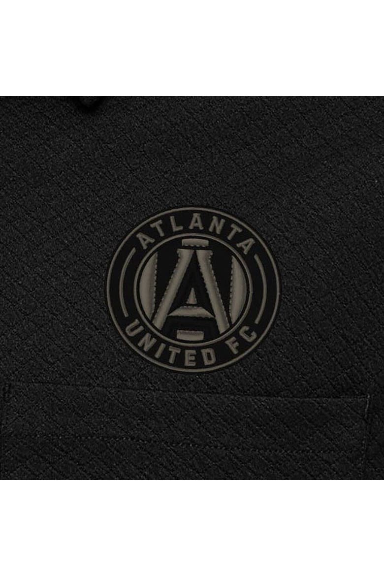 Men's Antigua Black Atlanta United FC Streamer Diamond Button-Up Shacket, Alternate, color, Black