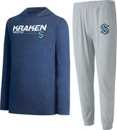 CONCEPTS SPORT Men's Concepts Sport Gray/Deep Sea Blue Seattle Kraken Meter Pullover Hoodie & Jogger Pants Set