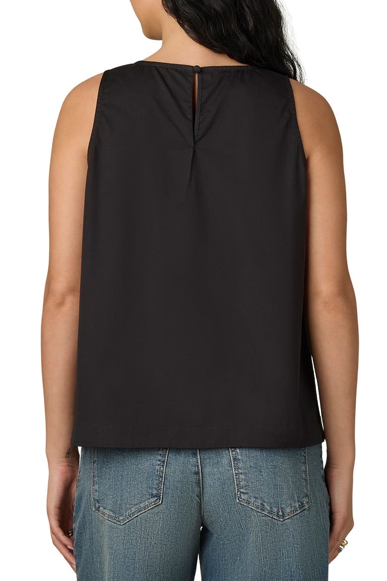 Die Cut Embroidered Sleeveless Top, Alternate, color, BLACK