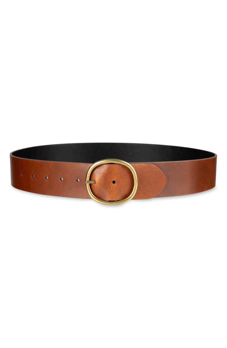 Cole Haan Reversible Centerbar Leather Belt, Main, color, Tan/ Black