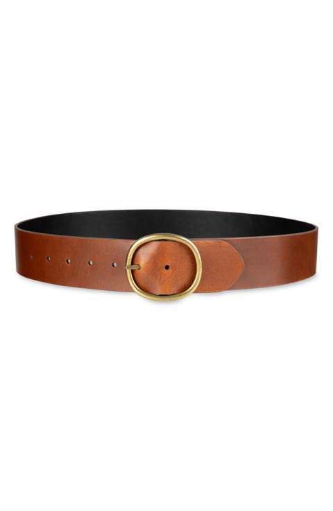Reversible Centerbar Leather Belt