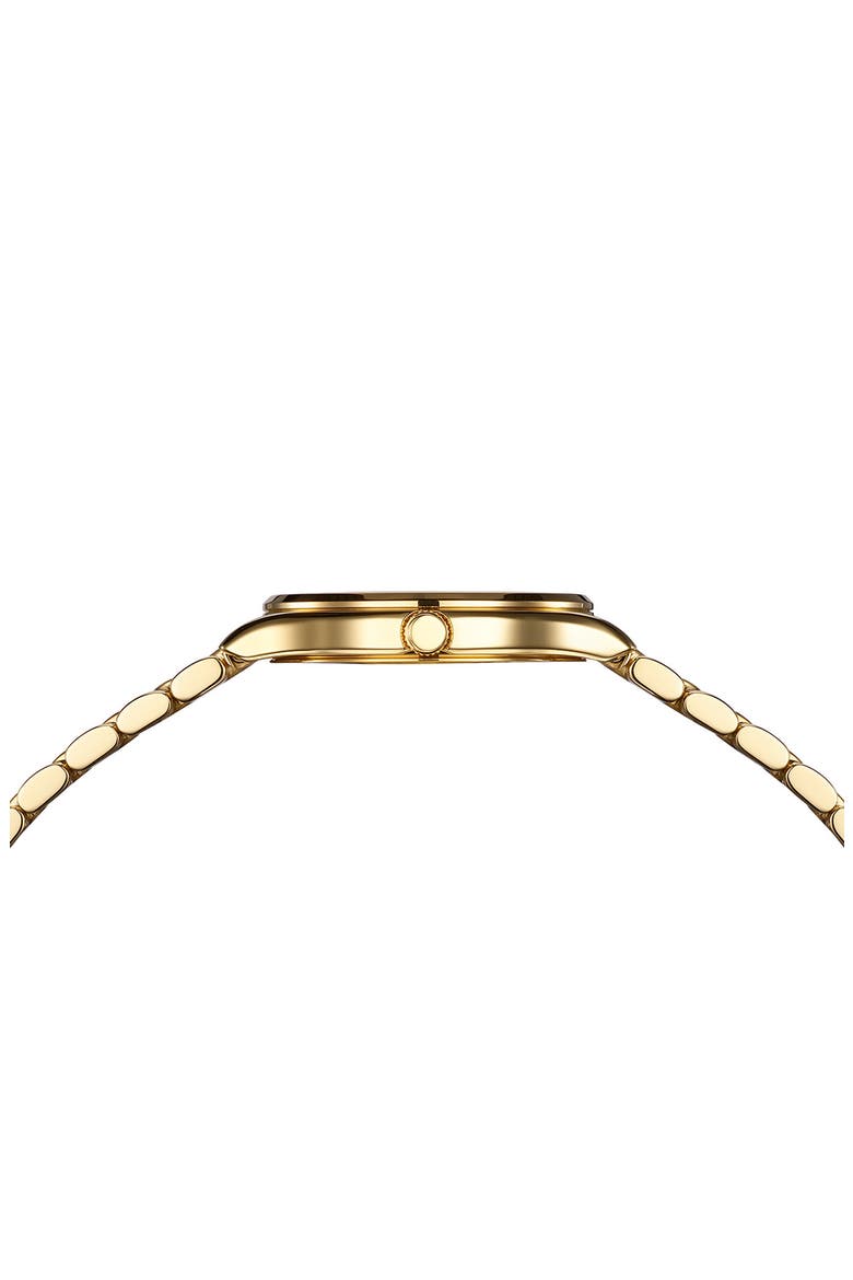 Beleganza Mother-of-Pearl & Diamond Bracelet Watch, 32mm, Alternate, color, YELLOW GOLD PVD COATING