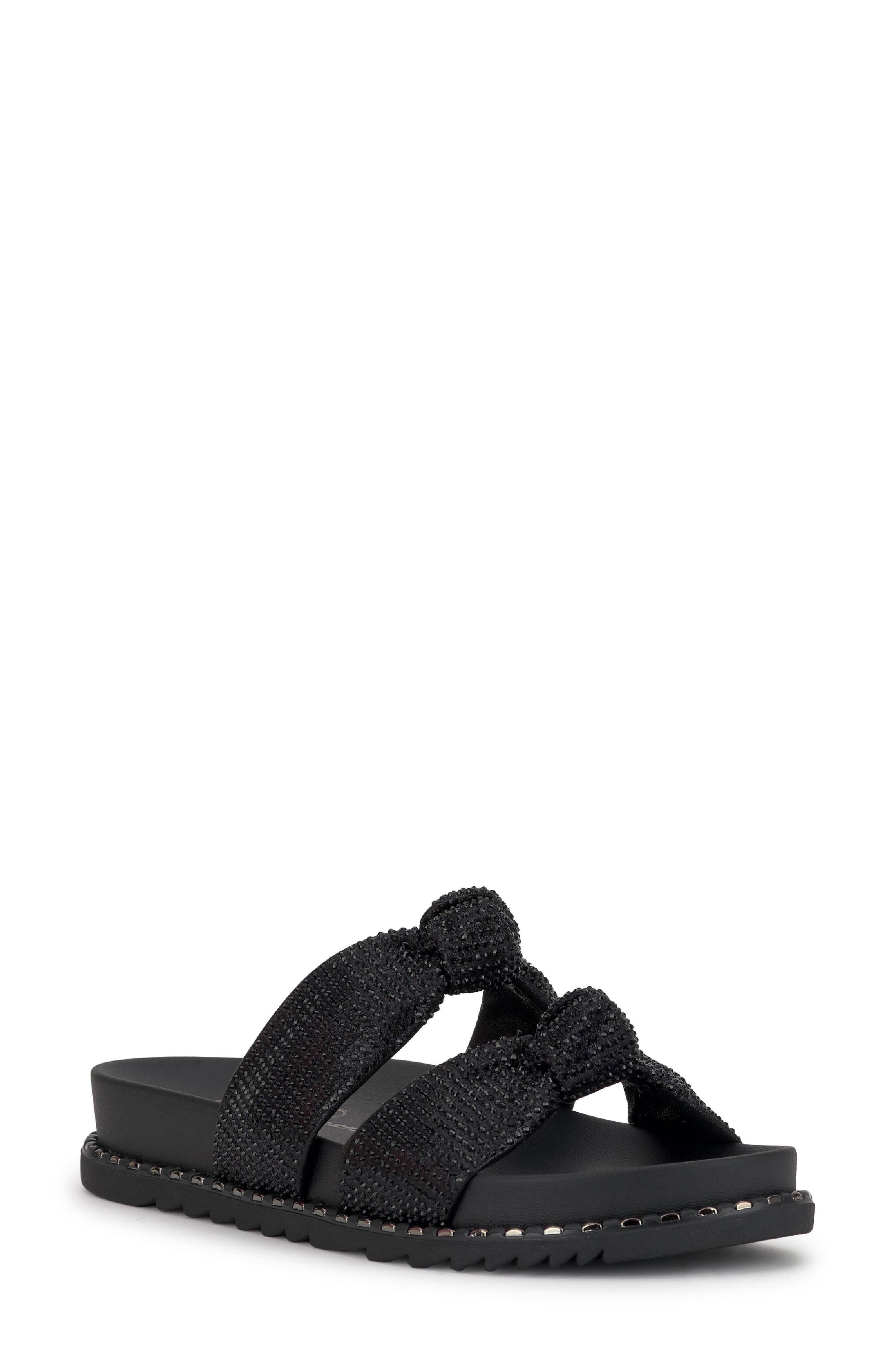 Jessica Simpson Caralyna Platform Slide Sandal, Main, color, Black/ Black