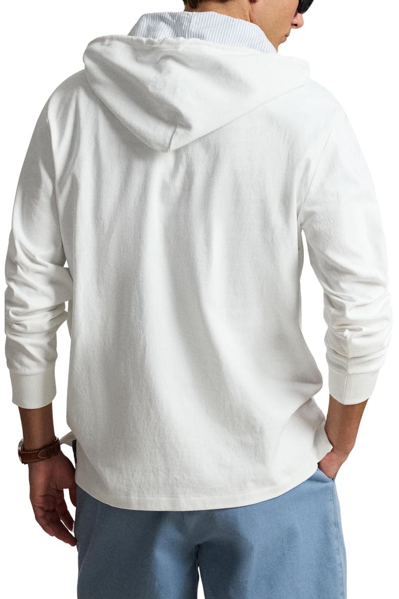 Polo Bear Hooded Rugby Pullover, Alternate, color, NEWPORT BEAR-WHITE
