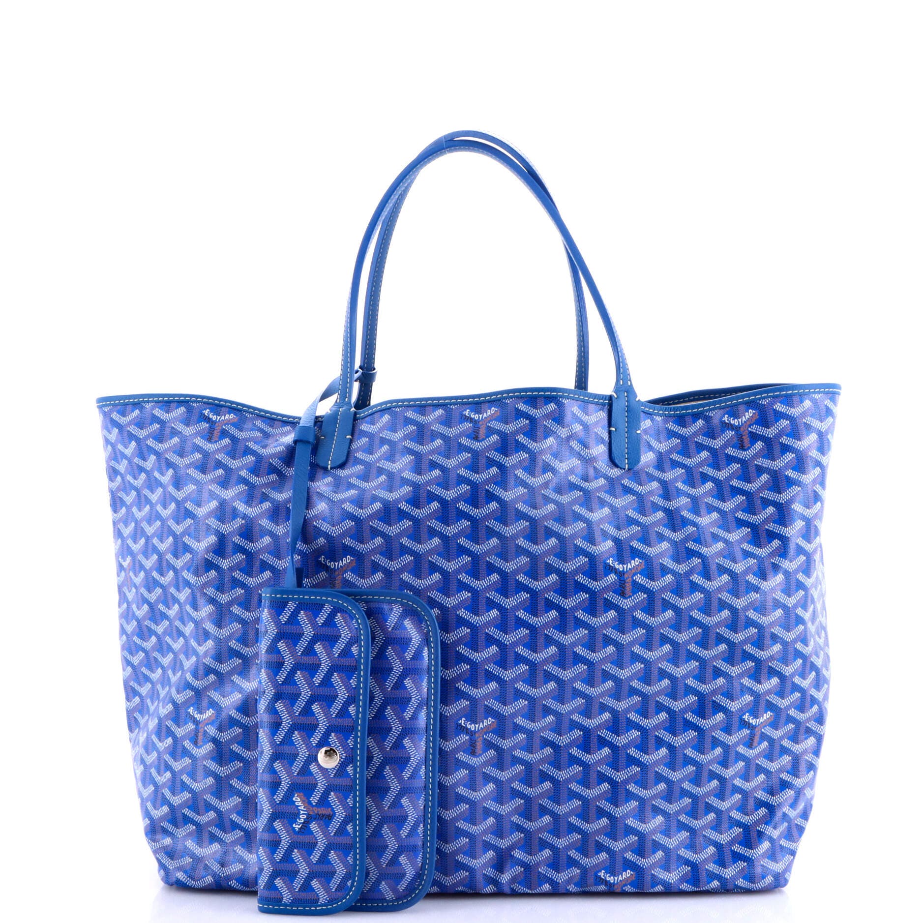 Pre-Owned Goyard Saint Louis Tote Coated Canvas GM, Alternate, color, Blue