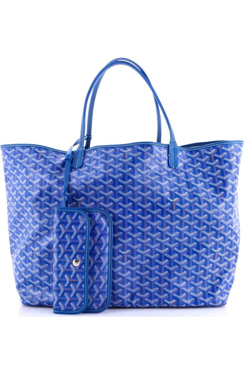 Pre-Owned Goyard Saint Louis Tote Coated Canvas GM, Alternate, color, Blue