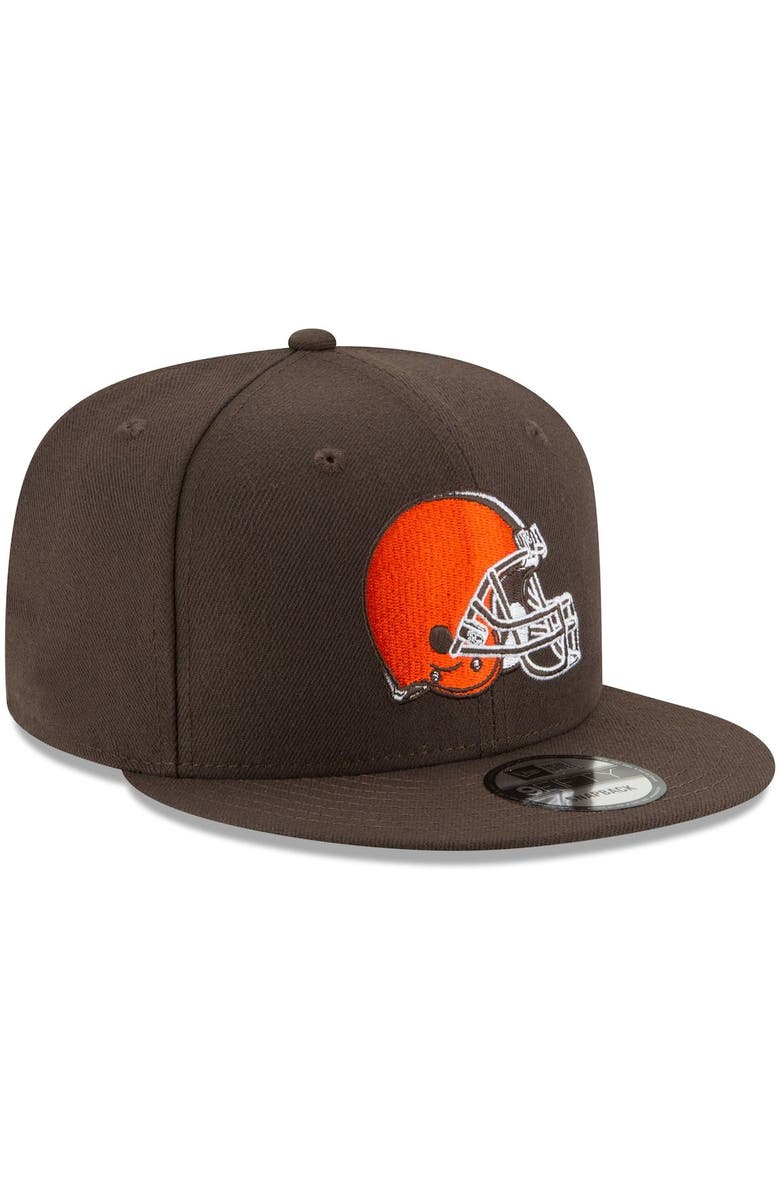 New Era Men's New Era Brown Cleveland Browns Basic 9FIFTY Adjustable Snapback Hat, Alternate, color,