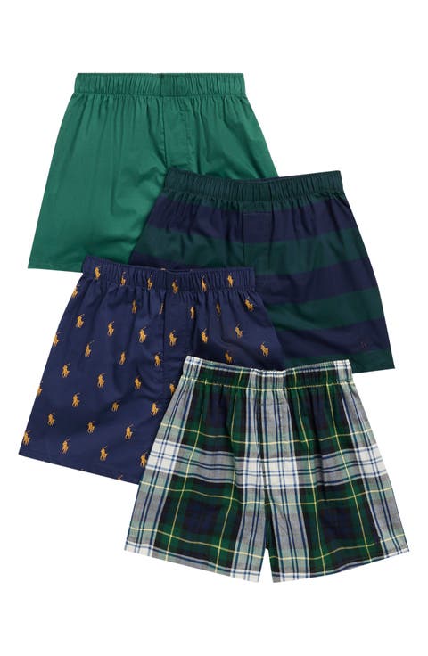Kids' 4-Pack Woven Boxers
