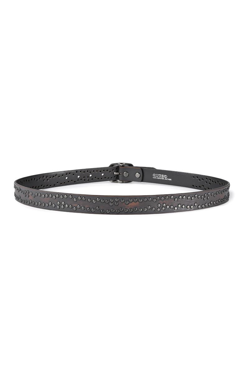 Westland Genuine Leather Desert Inspired Studded Belt, Alternate, color, Grey