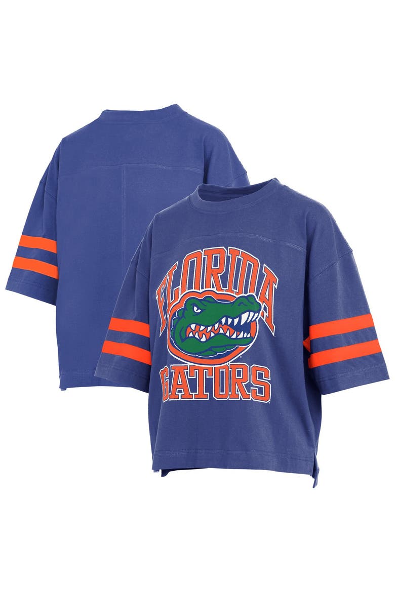 Women's Pressbox  Royal Florida Gators Wayne Tyler Cropped T-Shirt, Main, color, Royal