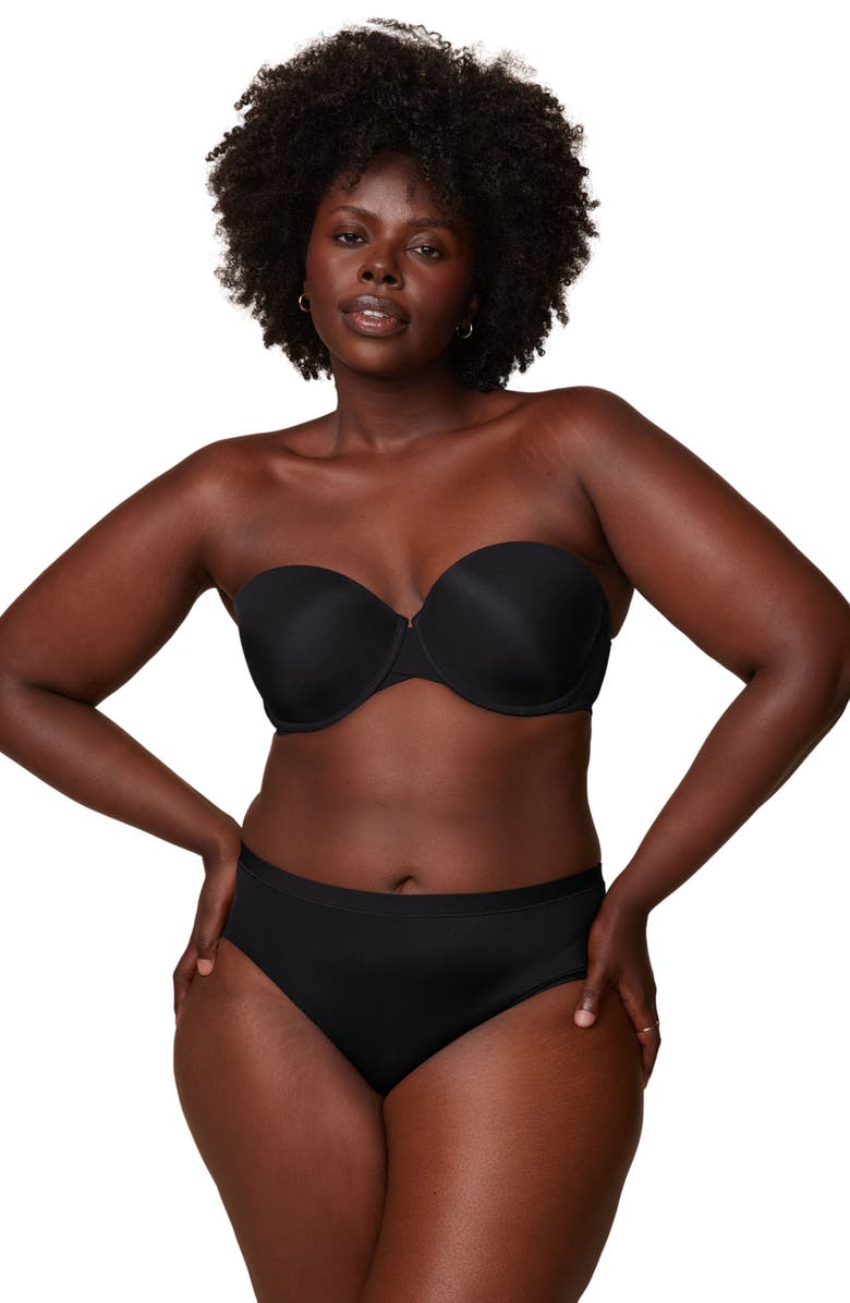 Harper Wilde Base Strapless Bra, Main, color, Black