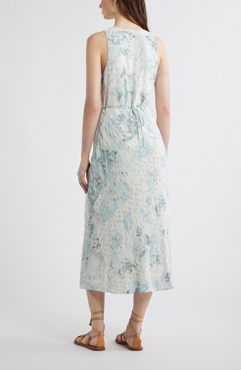 Treasure & Bond Embroidered Bias Cut Midi Dress, Alternate, color, Blue Wallpaper Collage