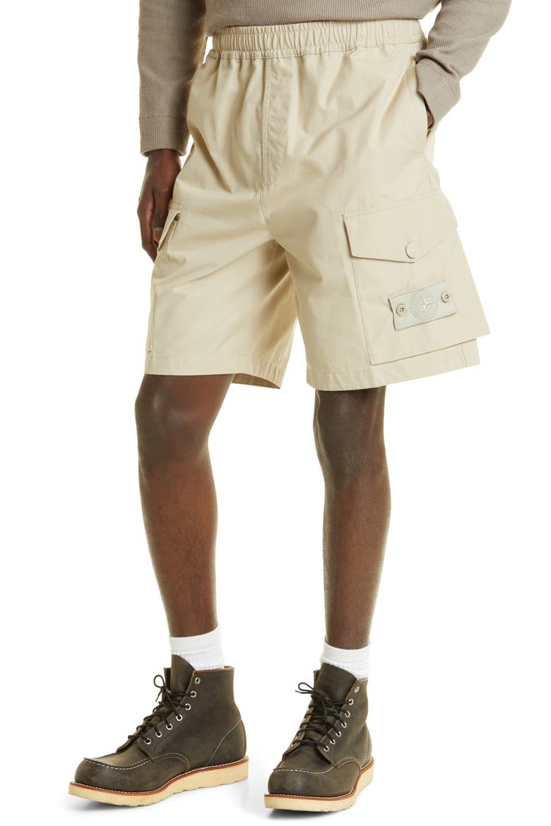 Cotton Bermuda Shorts, Alternate, color, BEIGE