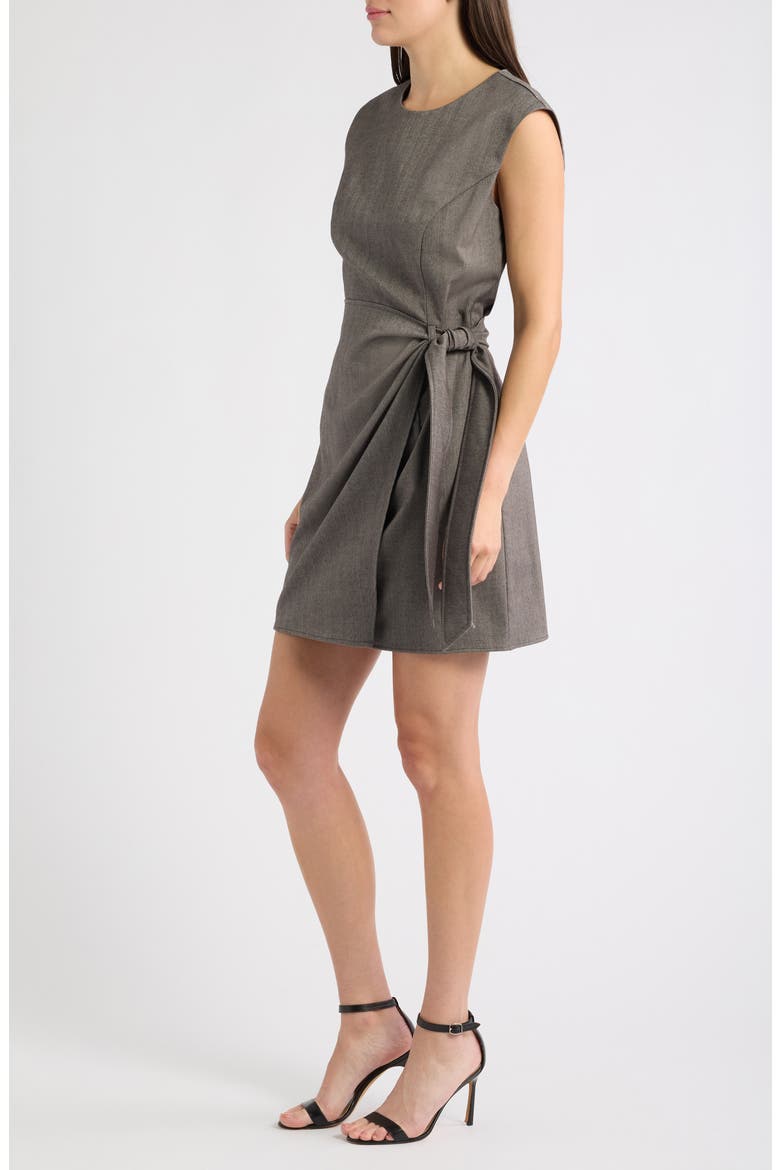 Tailored Tie Minidress, Alternate, color, TAUPE