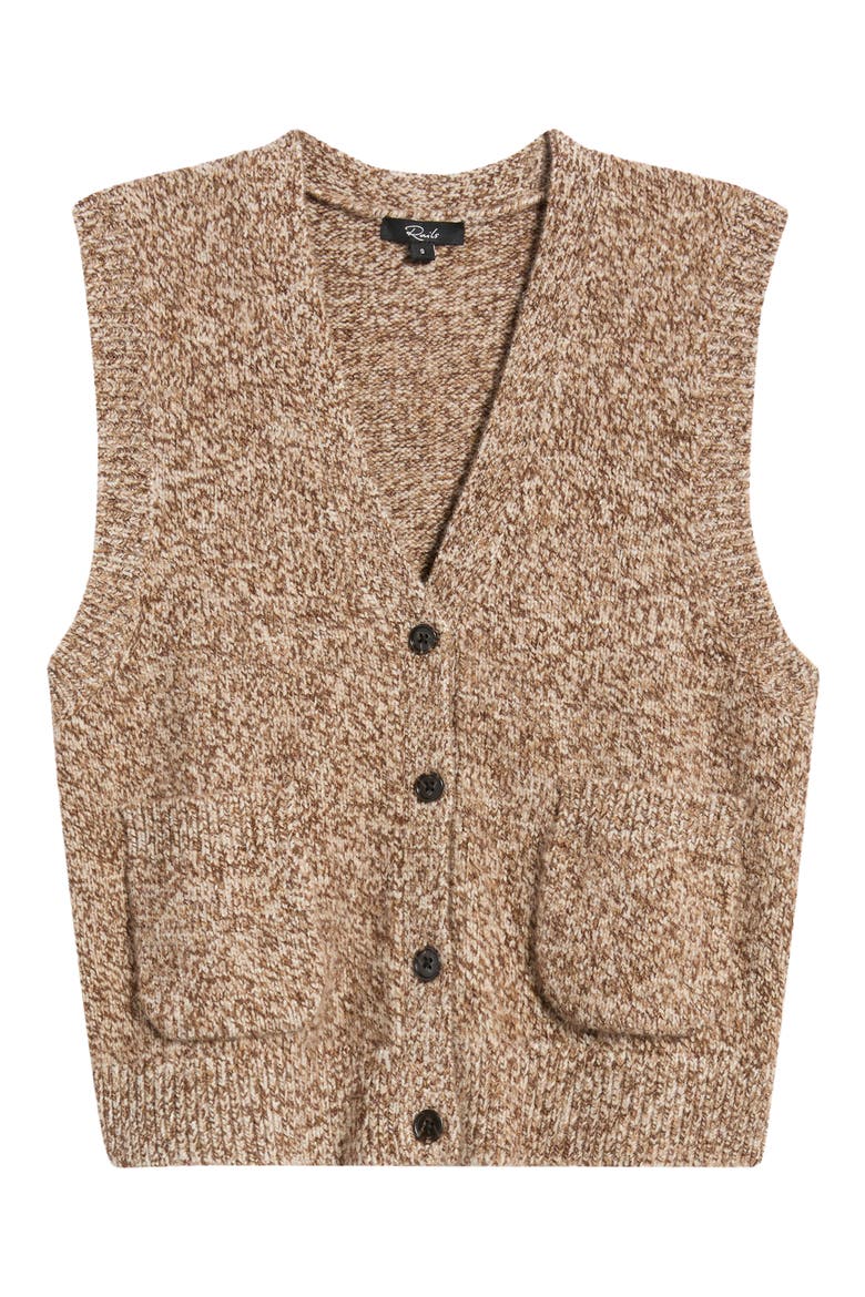Kasmir Sweater Vest, Alternate, color, BROWN MELANGE