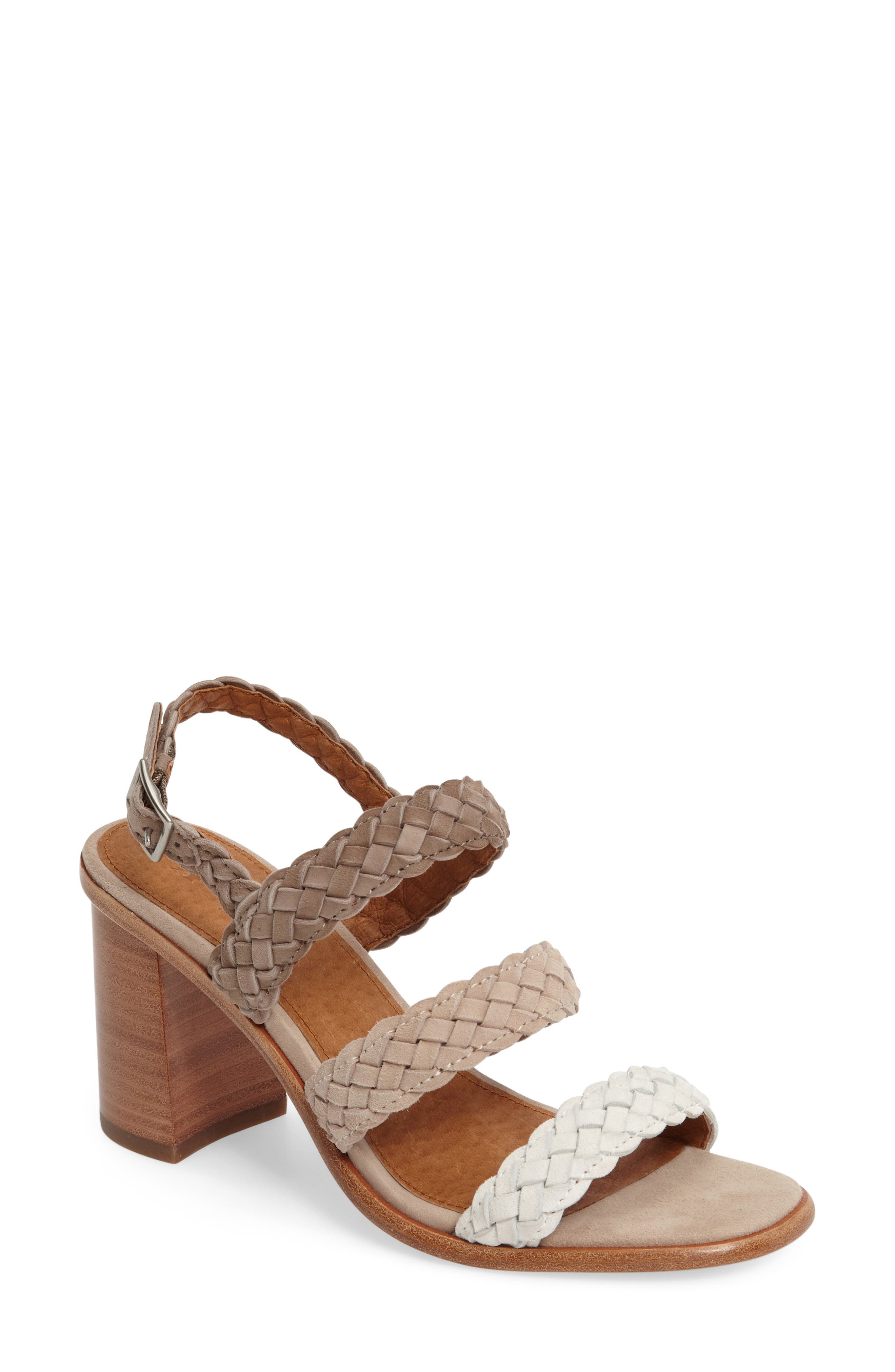 Amy Braid Sandal, Main, color, WHITE MULTI SUEDE