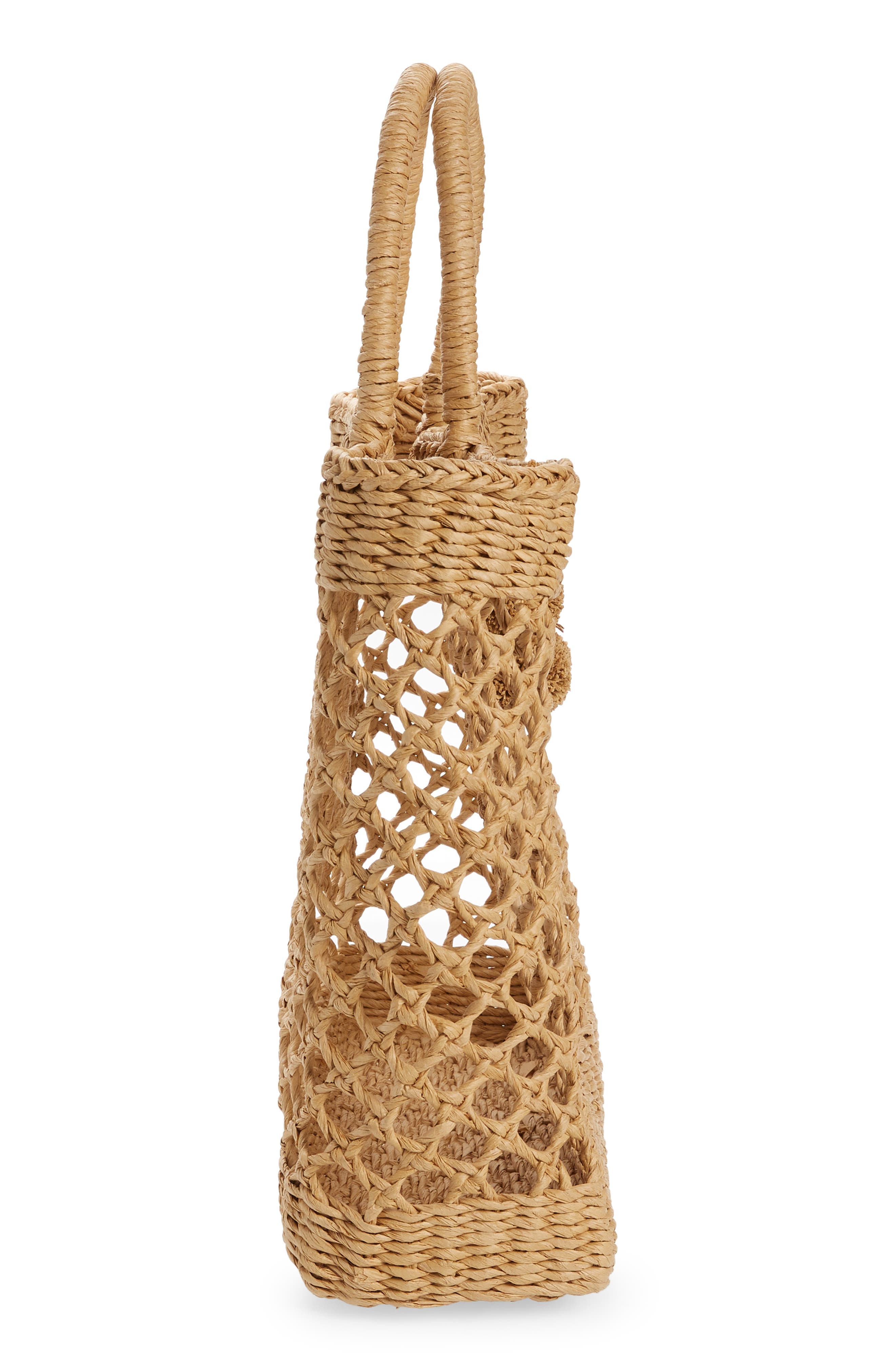 Sunday Morning Straw Tote, Alternate, color, NATURAL BROWN