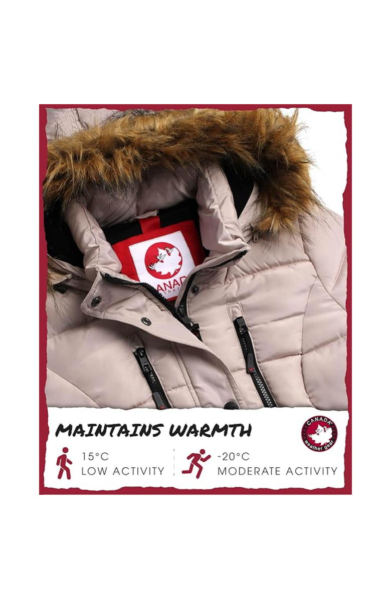 CANADA WEATHER GEAR Women's Heavyweight Long Parka Jacket, Alternate, color, Sand